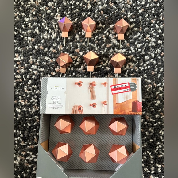 Threshold Copper Geometric Wall Hooks - Picture 2 of 2